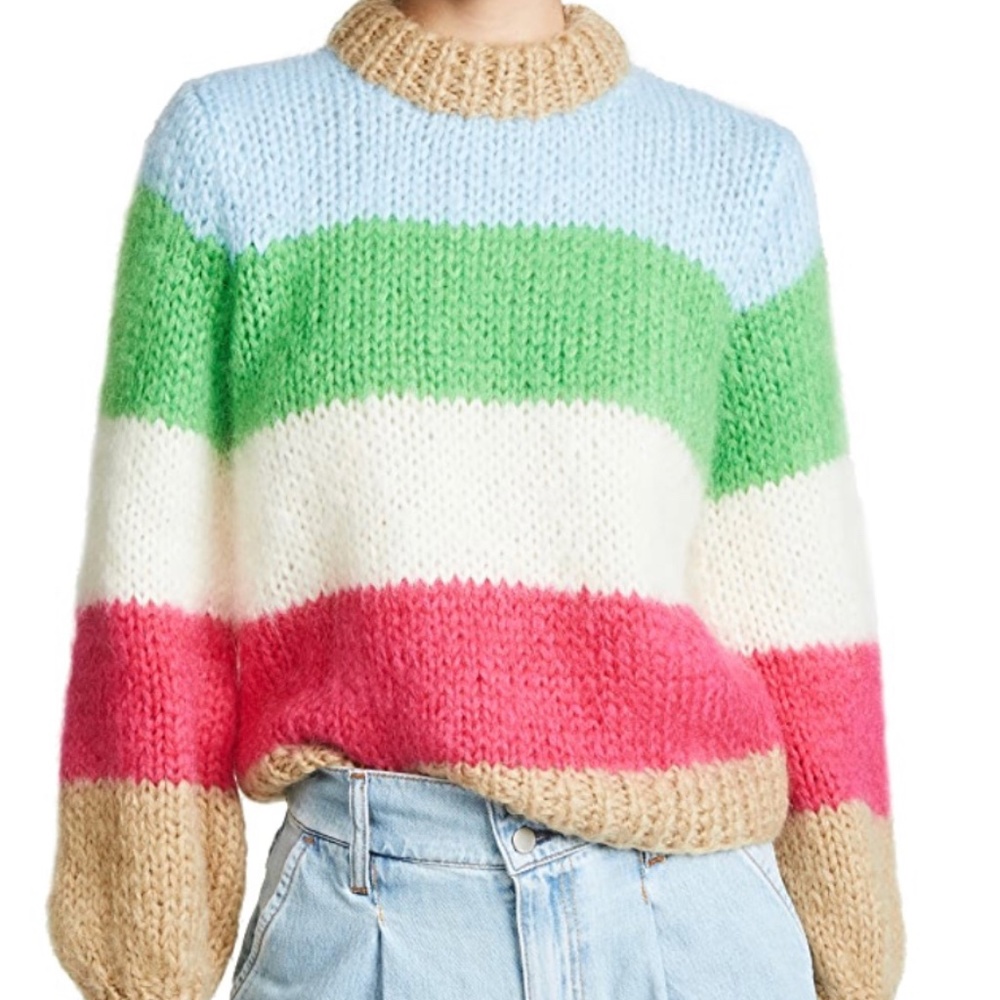 GANNI 'Juliad' Striped Sweater - Size S